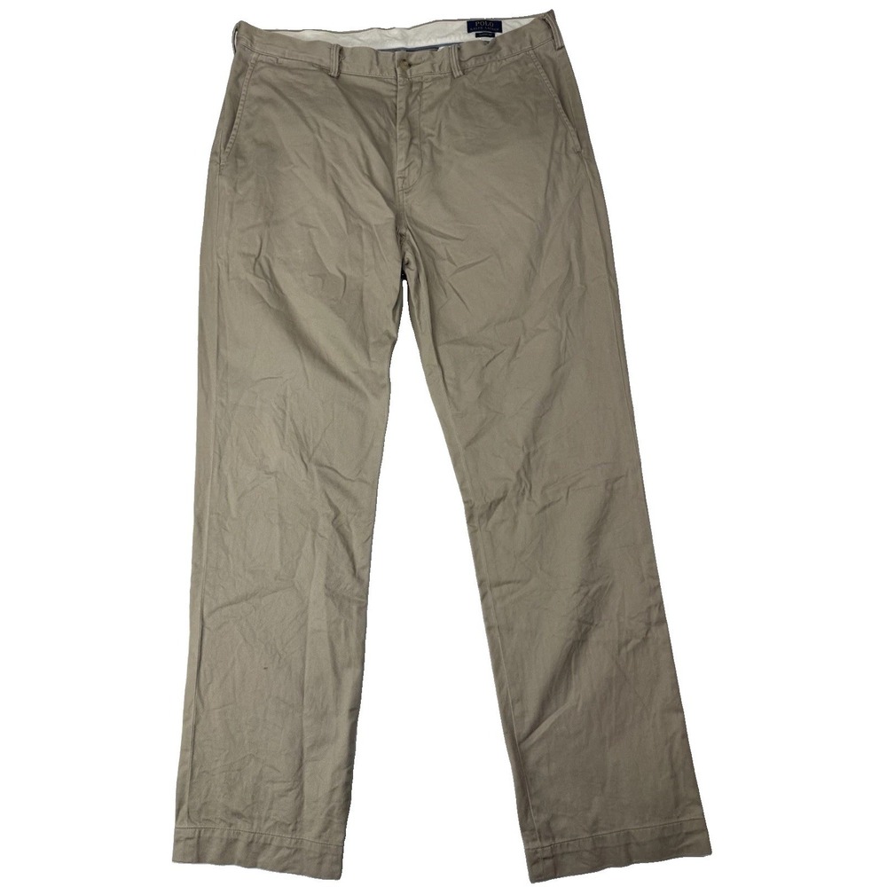 Polo Ralph Lauren Classic Polo Chino Pants 36x36 Fits 36X34 Brown Khaki Straight
